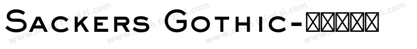 Sackers Gothic字体转换